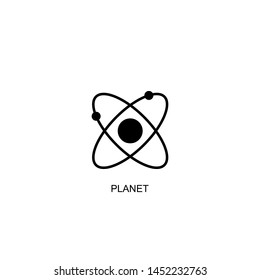 planet icon vector black design