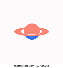 Planet  icon Vector design. Colored illustration.