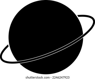 Diseño vectorial de icono planetario en fondo blanco..eps