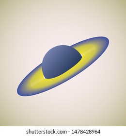planet icon vector, galaxy illustration design.