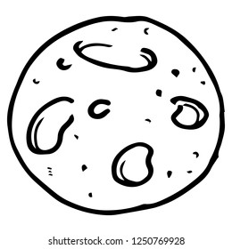 Planet icon. Vector illustration of cartoon planet, moon. Hand drawn planet.