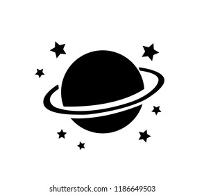 Planet icon vector illustration on white