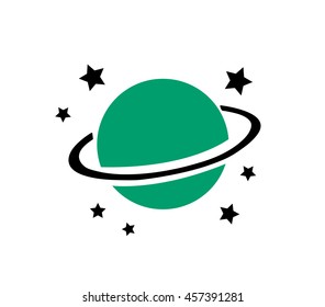 Planet icon vector illustration on white