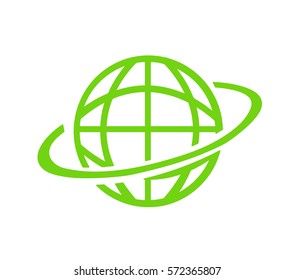 Planet icon vector illustration on white