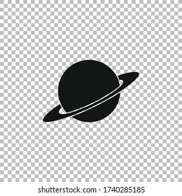 Planet icon vector illustration.Saturn planet symbol.