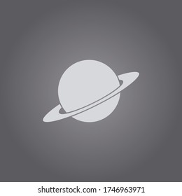 Ilustración vectorial de icono planetario.Símbolo del planeta Saturno.