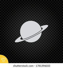 Planet icon vector illustration.Saturn planet symbol.