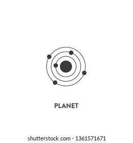 planet icon vector. planet sign on white background. planet icon for web and app