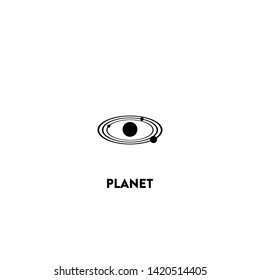 planet icon vector. planet sign on white background. planet icon for web and app