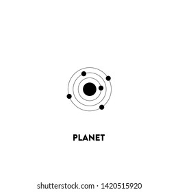 planet icon vector. planet sign on white background. planet icon for web and app