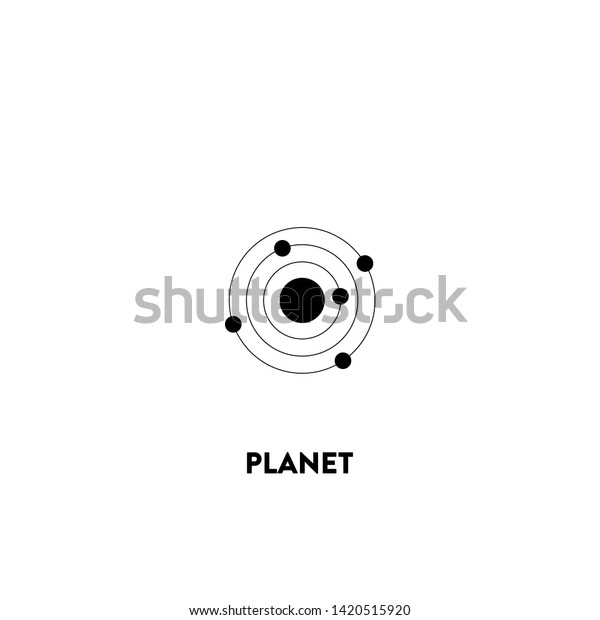 planet icon vector. planet sign on white\
background. planet icon for web and\
app