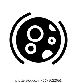 Ilustración de diseño de símbolo de Vector de icono de planeta