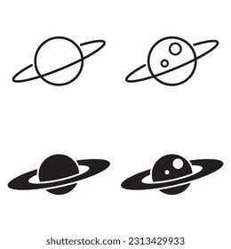 planet icon vector template illustration logo design