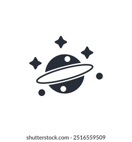 Planet icon. vector.Editable stroke.linear style sign for use web design,logo.Symbol illustration.