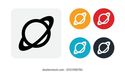 Planet icon for web and mobile