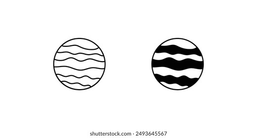 planet icon with white background vector stock illustration