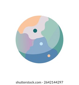 planet illustration, planet icon, full color