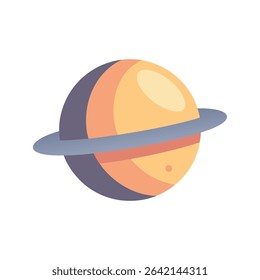 planet illustration, planet icon, full color