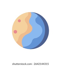 planet illustration, planet icon, full color