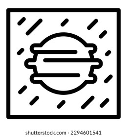 Planet image icon outline vector. Space alien. Ufo monster