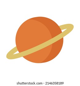 Planet Jupiter in form of icon for website design