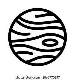 Planet Jupiter icon on white background. Element for space design. Science space object