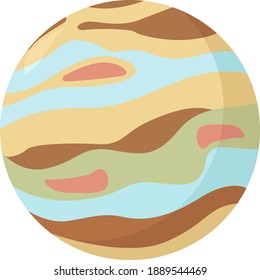 Planet jupiter ,illustration,vector on white background