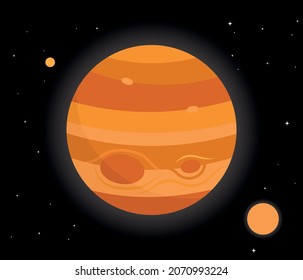 Planet Jupiter vector editable illustration.
