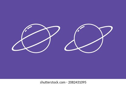
Planet Jupiter vector minimalist logo