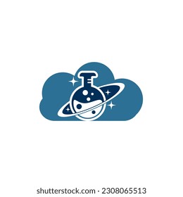 Logotipo Planet Lab Diseño Ilustración del logo del laboratorio del planeta vector