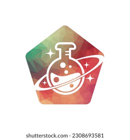 Logotipo Planet Lab Diseño Ilustración del logo del laboratorio del planeta vector
