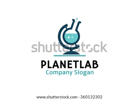 Planet Lab Logo Design Illustration 