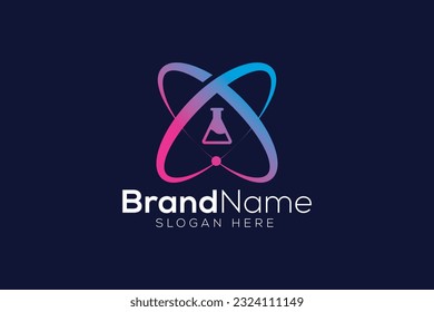 Planet lab logo design vector template