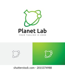 Planet Laboratory Orbit Revolution Tube Research Chemistry Science Logo