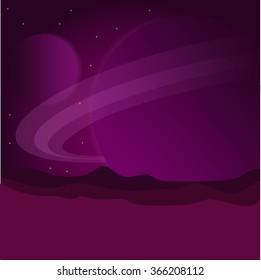 Planet Landscape Vector Illustration