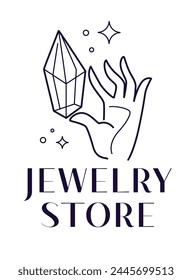 Planet and leaves jewelry logo, vector illustration.