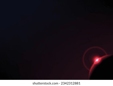 planet lens flare abstract background