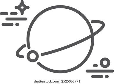 Planet line icon. Astronomy symbol. Space sign