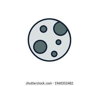 Planet line icon. High quality outline symbol for web design or mobile app. Thin line sign for design logo. Color outline pictogram on white background