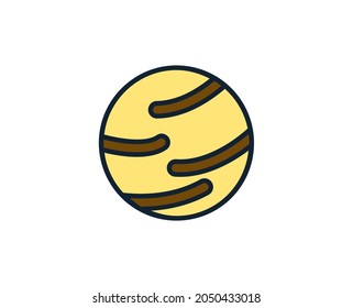 Planet line icon. High quality outline symbol for web design or mobile app. Thin line sign for design logo. Color outline pictogram on white background