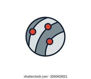 Planet line icon. High quality outline symbol for web design or mobile app. Thin line sign for design logo. Color outline pictogram on white background
