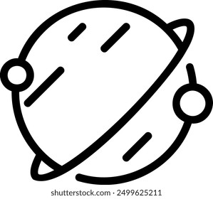 planet line icon illustration vector