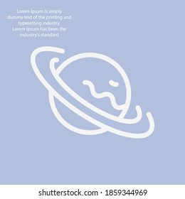 planet line icon, outline vector illustration.