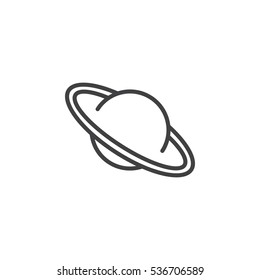 Planet line icon, outline vector sign, linear pictogram isolated on white. Symbol, logo illustration