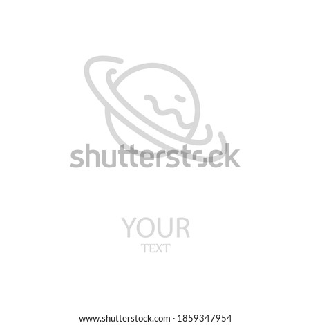 planet line icon, outline vector illustration.