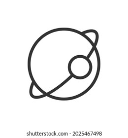Planet line icon. Web symbol for web and apps. Sign design in outline style. Planet stroke object.