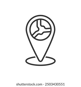 Pin-Symbol für Planetenstandortzuordnung