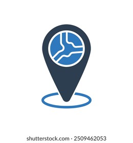 Planeta Localização Mapa Pin Ícone