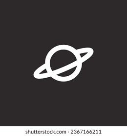 planet logo with black background