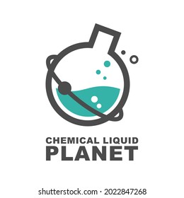 planet logo contains chemical solution